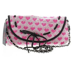 mstylelab Pink Heart White Envelope Crossbody Bag (NWT)
